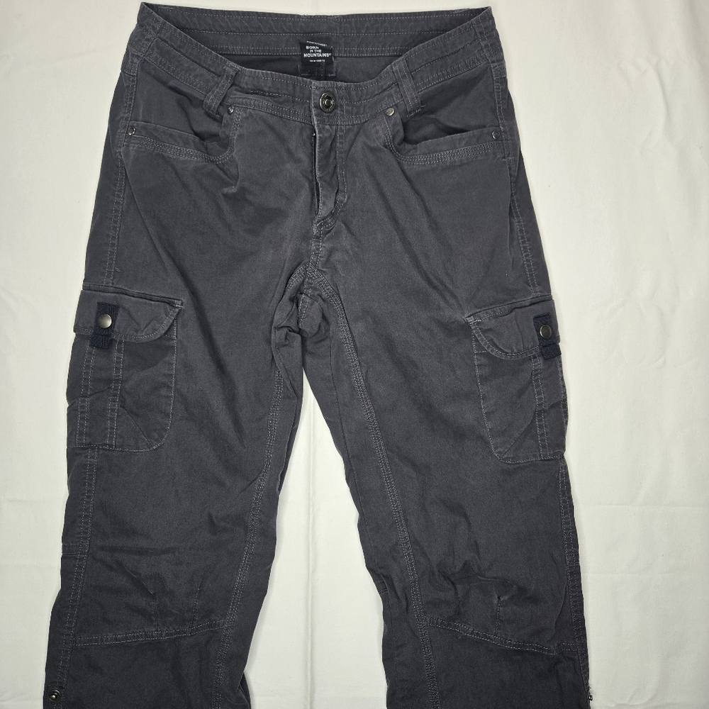 Khul Womens Roll Up Gray Cargo Pants Womens Sz. 6-Short Hiking Outdoor